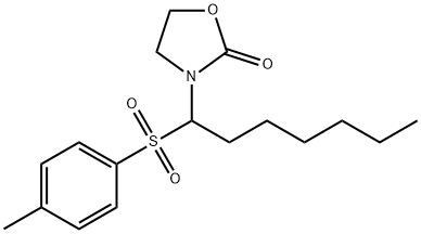 3-(1-[(4-METHYLPHENYL)SULFONYL]HEPTYL)-1,3-OXAZOLAN-2-ONE Struktur