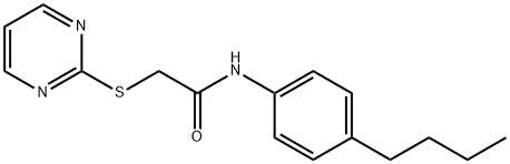 N-(4-BUTYLPHENYL)-2-(2-PYRIMIDINYLSULFANYL)ACETAMIDE Struktur