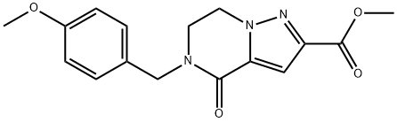 METHYL 5-(4-METHOXYBENZYL)-4-OXO-4,5,6,7-TETRAHYDROPYRAZOLO[1,5-A]PYRAZINE-2-CARBOXYLATE Struktur