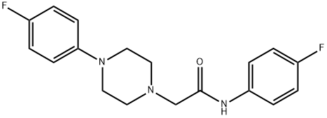 N-(4-FLUOROPHENYL)-2-[4-(4-FLUOROPHENYL)PIPERAZINO]ACETAMIDE Struktur