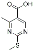 4-METHYL-2-(METHYLSULFANYL)-5-PYRIMIDINECARBOXYLIC ACID Struktur