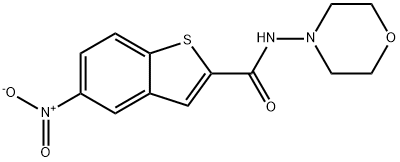 N-MORPHOLINO-5-NITRO-1-BENZOTHIOPHENE-2-CARBOXAMIDE Struktur