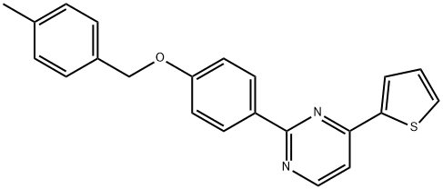 2-(4-[(4-METHYLBENZYL)OXY]PHENYL)-4-(2-THIENYL)PYRIMIDINE Struktur