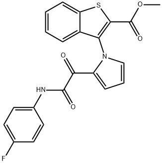 METHYL 3-(2-[2-(4-FLUOROANILINO)-2-OXOACETYL]-1H-PYRROL-1-YL)-1-BENZOTHIOPHENE-2-CARBOXYLATE Struktur