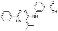 3-([2-(BENZOYLAMINO)-3-METHYL-2-BUTENOYL]AMINO)BENZOIC ACID Struktur