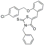 (5Z)-3-BENZYL-5-{2-[(4-CHLOROBENZYL)OXY]BENZYLIDENE}-2-THIOXO-1,3-THIAZOLIDIN-4-ONE Struktur