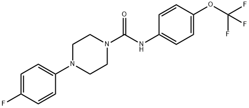 (4-(4-FLUOROPHENYL)PIPERAZINYL)-N-(4-(TRIFLUOROMETHOXY)PHENYL)FORMAMIDE Struktur