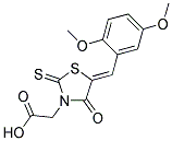 [5-(2,5-DIMETHOXY-BENZYLIDENE)-4-OXO-2-THIOXO-THIAZOLIDIN-3-YL]-ACETIC ACID Struktur