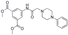 METHYL 3-(METHOXYCARBONYL)-5-(2-(4-PHENYLPIPERAZINYL)ACETYLAMINO)BENZOATE Struktur