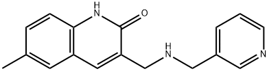 6-METHYL-3-([(PYRIDIN-3-YLMETHYL)-AMINO]-METHYL)-1H-QUINOLIN-2-ONE Struktur