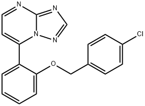 4-CHLOROBENZYL 2-[1,2,4]TRIAZOLO[1,5-A]PYRIMIDIN-7-YLPHENYL ETHER Struktur