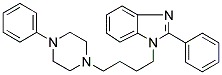 2-PHENYL-1-[4-(4-PHENYLPIPERAZINO)BUTYL]-1H-BENZIMIDAZOLE Struktur