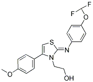 (Z)-2-(2-(4-(DIFLUOROMETHOXY)PHENYLIMINO)-4-(4-METHOXYPHENYL)THIAZOL-3(2H)-YL)ETHANOL Struktur