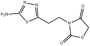 3-[2-(5-AMINO-[1,3,4]THIADIAZOL-2-YL)-ETHYL]-THIAZOLIDINE-2,4-DIONE Struktur