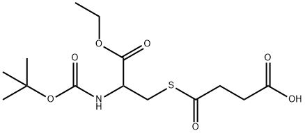 4-((2-[(TERT-BUTOXYCARBONYL)AMINO]-3-ETHOXY-3-OXOPROPYL)SULFANYL)-4-OXOBUTANOIC ACID Struktur