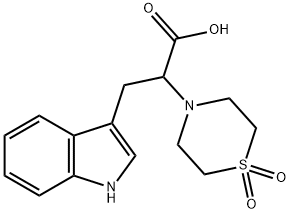 2-(1,1-DIOXO-1LAMBDA6,4-THIAZINAN-4-YL)-3-(1H-INDOL-3-YL)PROPANOIC ACID Struktur