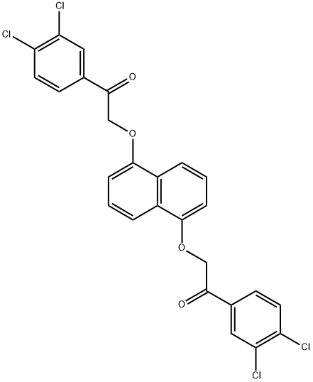 1-(3,4-DICHLOROPHENYL)-2-((5-[2-(3,4-DICHLOROPHENYL)-2-OXOETHOXY]-1-NAPHTHYL)OXY)-1-ETHANONE Struktur