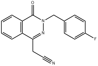 2-[3-(4-FLUOROBENZYL)-4-OXO-3,4-DIHYDRO-1-PHTHALAZINYL]ACETONITRILE Struktur