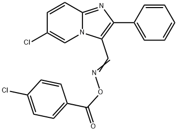 6-CHLORO-3-(([(4-CHLOROBENZOYL)OXY]IMINO)METHYL)-2-PHENYLIMIDAZO[1,2-A]PYRIDINE Struktur