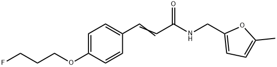 (E)-3-[4-(3-FLUOROPROPOXY)PHENYL]-N-[(5-METHYL-2-FURYL)METHYL]-2-PROPENAMIDE Struktur