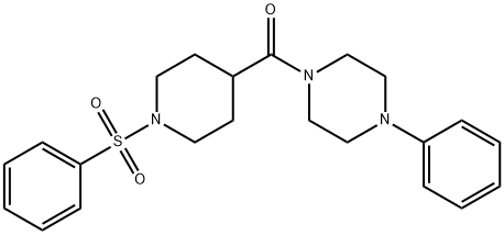 (4-PHENYLPIPERAZINO)[1-(PHENYLSULFONYL)-4-PIPERIDINYL]METHANONE Struktur