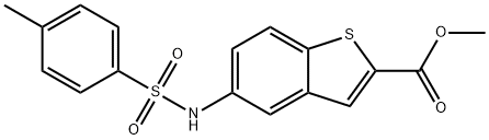 METHYL 5-([(4-METHYLPHENYL)SULFONYL]AMINO)-1-BENZOTHIOPHENE-2-CARBOXYLATE Struktur