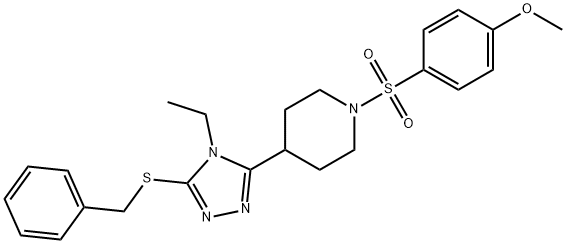 4-((4-[5-(BENZYLSULFANYL)-4-ETHYL-4H-1,2,4-TRIAZOL-3-YL]PIPERIDINO)SULFONYL)PHENYL METHYL ETHER Struktur