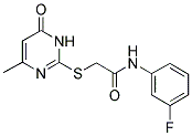 N-(3-FLUOROPHENYL)-2-[(4-METHYL-6-OXO-1,6-DIHYDROPYRIMIDIN-2-YL)THIO]ACETAMIDE Struktur