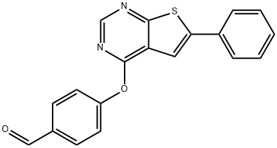 4-[(6-PHENYLTHIENO[2,3-D]PYRIMIDIN-4-YL)OXY]BENZALDEHYDE Struktur