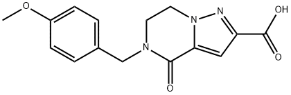 5-(4-METHOXYBENZYL)-4-OXO-4,5,6,7-TETRAHYDROPYRAZOLO[1,5-A]PYRAZINE-2-CARBOXYLIC ACID Struktur