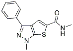 N,1-DIMETHYL-3-PHENYL-1H-THIENO[2,3-C]PYRAZOLE-5-CARBOXAMIDE Struktur