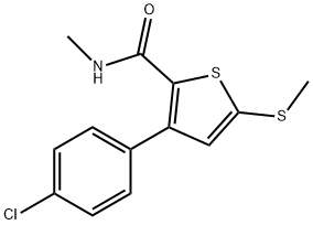 3-(4-CHLOROPHENYL)-N-METHYL-5-(METHYLSULFANYL)-2-THIOPHENECARBOXAMIDE Struktur