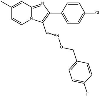 2-(4-CHLOROPHENYL)-7-METHYLIMIDAZO[1,2-A]PYRIDINE-3-CARBALDEHYDE O-(4-FLUOROBENZYL)OXIME Struktur