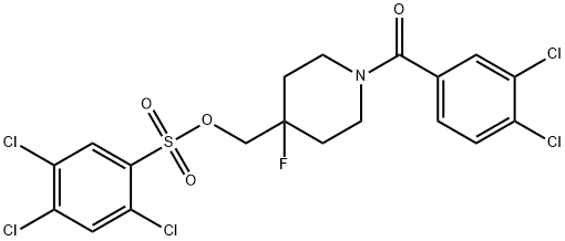 [1-(3,4-DICHLOROBENZOYL)-4-FLUORO-4-PIPERIDINYL]METHYL 2,4,5-TRICHLOROBENZENESULFONATE Struktur