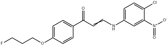 (E)-3-(4-CHLORO-3-NITROANILINO)-1-[4-(3-FLUOROPROPOXY)PHENYL]-2-PROPEN-1-ONE Struktur