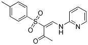 3-((4-METHYLPHENYL)SULFONYL)-4-(2-PYRIDYLAMINO)BUT-3-EN-2-ONE Struktur