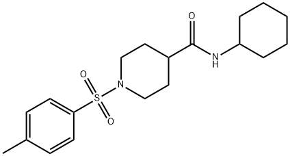 N-CYCLOHEXYL-1-[(4-METHYLPHENYL)SULFONYL]-4-PIPERIDINECARBOXAMIDE Struktur