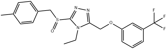 4-ETHYL-3-[(4-METHYLBENZYL)SULFINYL]-5-([3-(TRIFLUOROMETHYL)PHENOXY]METHYL)-4H-1,2,4-TRIAZOLE Struktur