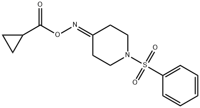 4-([(CYCLOPROPYLCARBONYL)OXY]IMINO)-1-(PHENYLSULFONYL)PIPERIDINE Struktur