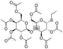 ETHYL 2,3,6,2',3',4',6'-HEPTA-O-ACETYL-A,B-D-THIOLACTOPYRANOSIDE Struktur