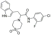 N-(4-CHLORO-2-FLUOROPHENYL)-2-(1,1-DIOXO-1LAMBDA6,4-THIAZINAN-4-YL)-3-(1H-INDOL-3-YL)PROPANAMIDE Struktur