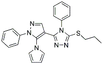 4-PHENYL-3-[1-PHENYL-5-(1H-PYRROL-1-YL)-1H-PYRAZOL-4-YL]-5-(PROPYLSULFANYL)-4H-1,2,4-TRIAZOLE Struktur