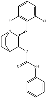 2-[(Z)-(2-CHLORO-6-FLUOROPHENYL)METHYLIDENE]-1-AZABICYCLO[2.2.2]OCT-3-YL N-PHENYLCARBAMATE Struktur