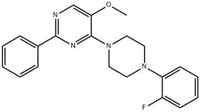 4-[4-(2-FLUOROPHENYL)PIPERAZINO]-2-PHENYL-5-PYRIMIDINYL METHYL ETHER Struktur