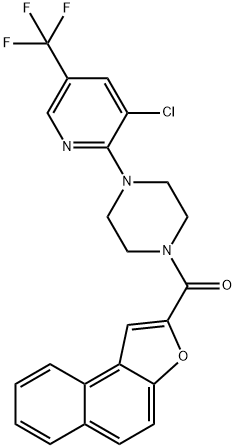 (4-[3-CHLORO-5-(TRIFLUOROMETHYL)-2-PYRIDINYL]PIPERAZINO)(NAPHTHO[2,1-B]FURAN-2-YL)METHANONE Struktur