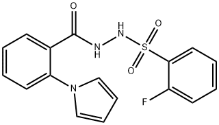 2-FLUORO-N'-[2-(1H-PYRROL-1-YL)BENZOYL]BENZENESULFONOHYDRAZIDE Struktur