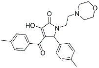 3-HYDROXY-4-(4-METHYLBENZOYL)-1-(2-MORPHOLINOETHYL)-5-P-TOLYL-1H-PYRROL-2(5H)-ONE Struktur