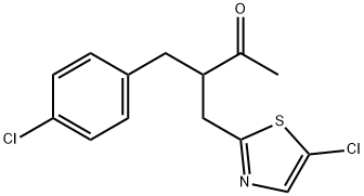 3-(4-CHLOROBENZYL)-4-(5-CHLORO-1,3-THIAZOL-2-YL)-2-BUTANONE Struktur