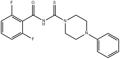 (2,6-DIFLUOROPHENYL)-N-((4-PHENYLPIPERAZINYL)THIOXOMETHYL)FORMAMIDE Struktur