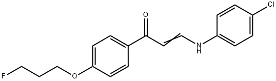 (E)-3-(4-CHLOROANILINO)-1-[4-(3-FLUOROPROPOXY)PHENYL]-2-PROPEN-1-ONE Struktur